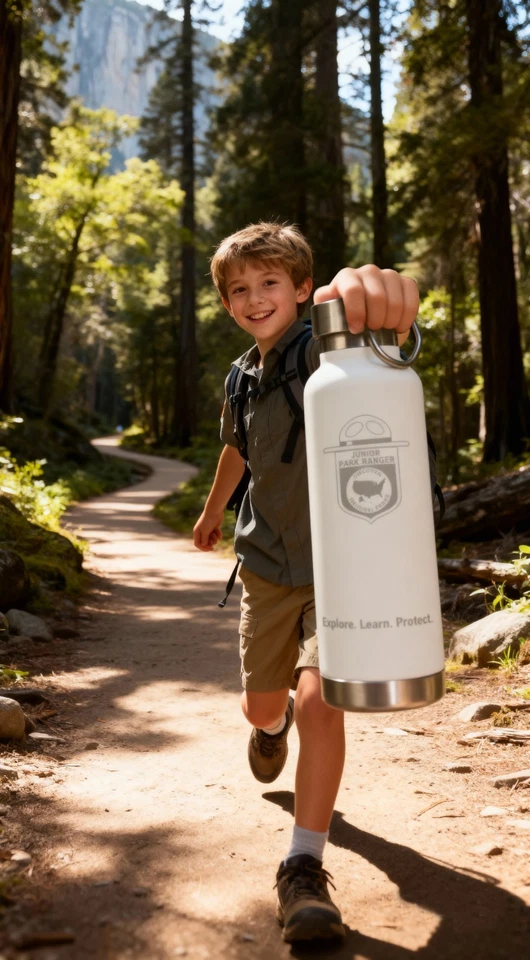 Junior Park Ranger Engraved Water Bottle 22oz | Stainless Steel Adventure Gift - Image 3 of 3