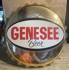 Vintage Genesee Light Beer Plastic Sign (Gold, Red & Black) 18” Rochester, NY