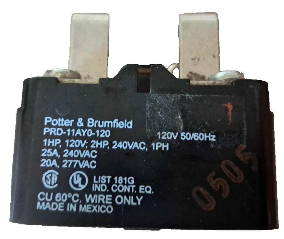 Potter & Brumfield PRD-11AY0-120 | DPDT Power Relay 25A 120VAC Coil - New - Image 3 of 4
