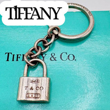 TIFFANY  Co. Keyring 1837 Cadena Padlock Sterling Silver 925 Used