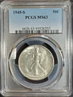 1945-S Silver Walking Liberty Half Dollar PCGS MS63