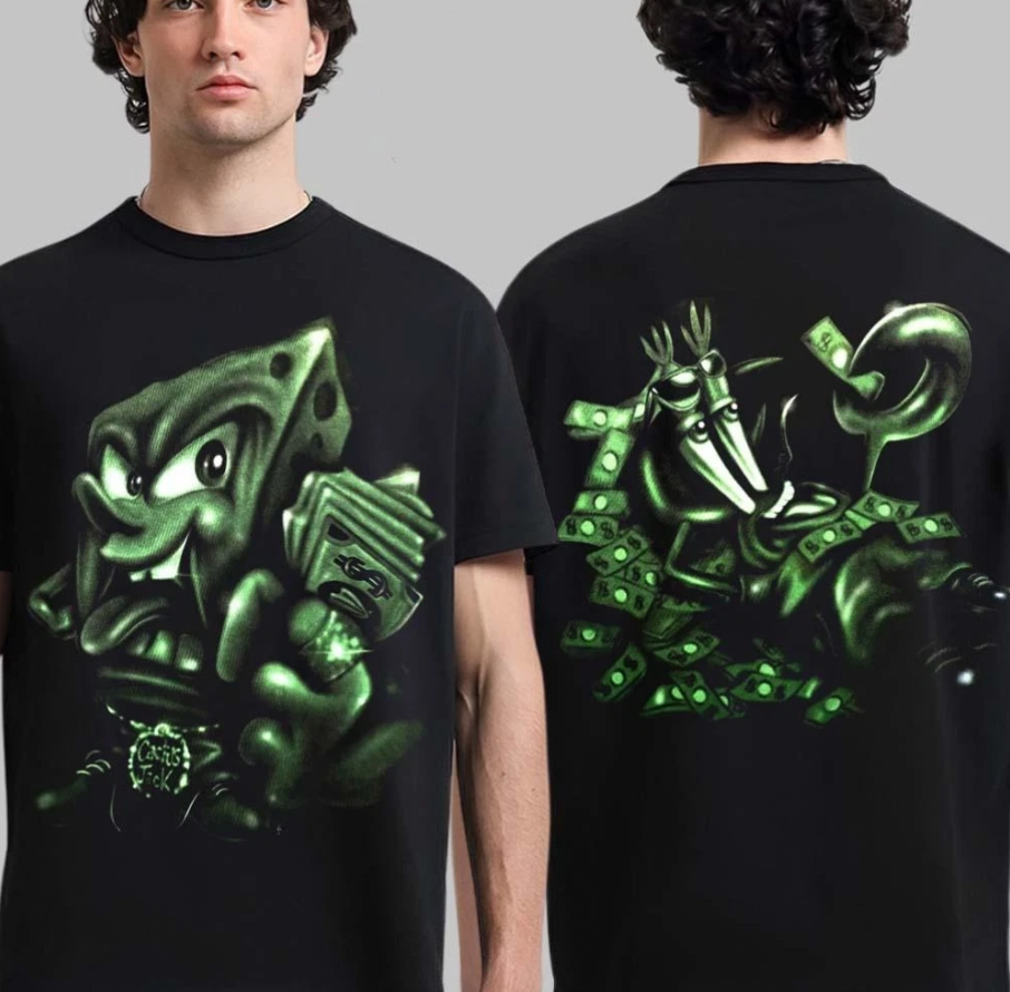 Travis Scott X Spongebob Mr Krabs T-Shirt S-5Xl | eBay