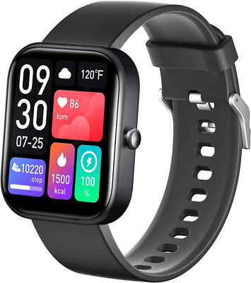 Lobwerk Smartwatch mit Telefonfunktion, Fitnessuhr, wasserdicht, 100+ Sportarten