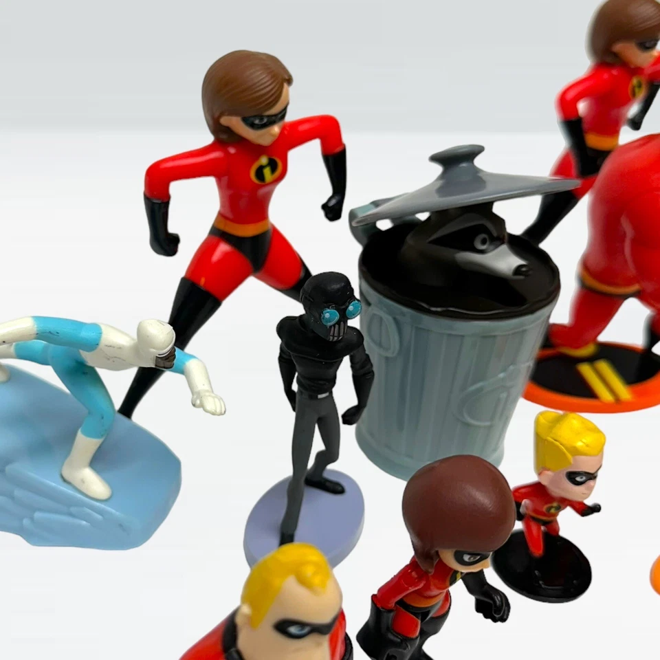 Disney Pixar Incredibles Экшн-фигурки Топперы для Торта Snap-On Браслет Лот Комплект - Изображение 4 из 4