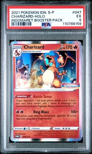2021 Pokemon Indomaret Charizard  #047/S-P PSA 5 Holo