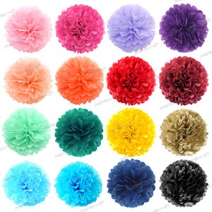 Tissue Paper Pompoms Pom Poms Flower Balls Wedding Party Decoration | eBay