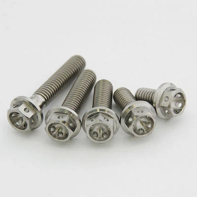 RACETI M6 Titanium Hex Head RACE spec Bolts Drilled lock Wire 10 15 20 25 30 35 40 x1.0