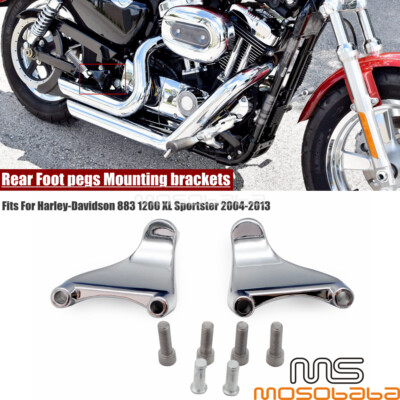 Passenger Rear Foot Pegs Mount Kit For Harley Sportster Forty