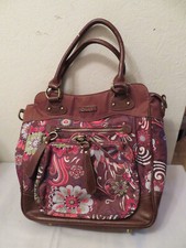 Borsa a tracolla Oilily marrone multicolore psichedelica floreale boho
