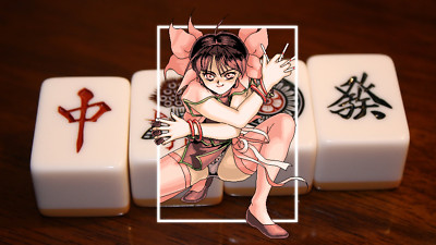 Anime chinese clothing pc98 pixel art mahjong girls Playmat Game Mat Desk