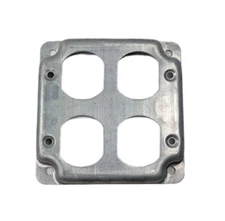 Hubbell 907C 4-Inch Square Exposed Work Cover 2-Duplex Electrical Box Cover