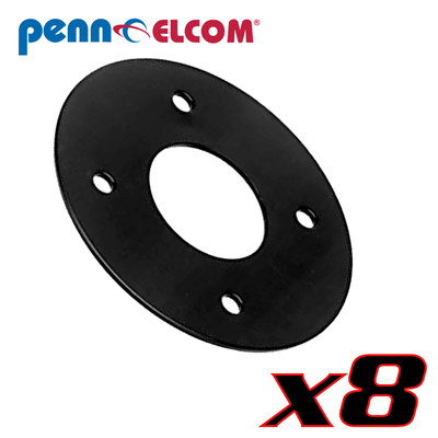 Eight Pack Penn Elcom M1551/BP Backplate For M1551/M1552 Steel Top Hats