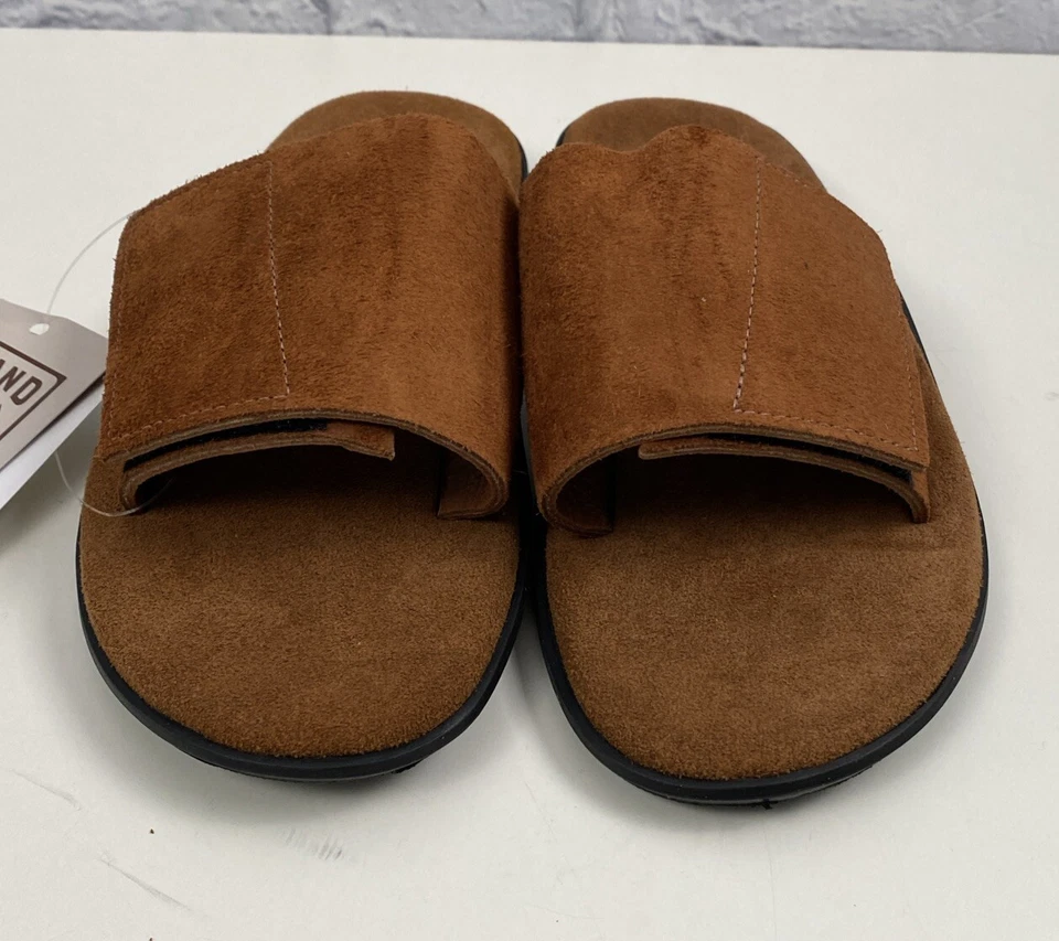 Zapatilla Island Pro Hecha a Mano en Cuero Hawaiano Piel de Toro Tobogán Para Hombre Talla 7 Foto 2 de 4