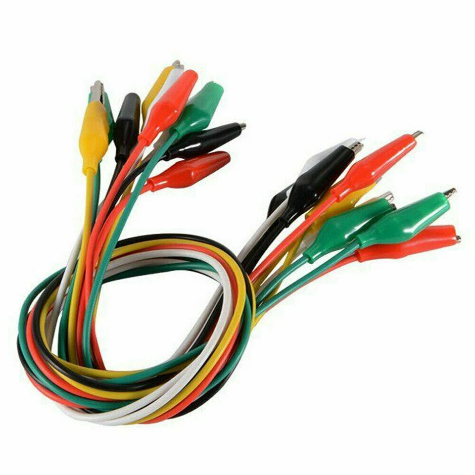 10PCS Crocodile Test Leads Clamps Wire With Aligator Clips Coloured Cable Wire - Image 4 of 4