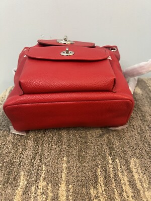 Coach Pebbled Leather Mini Turnlock Rucksack Backpack 37581  display picture 1
