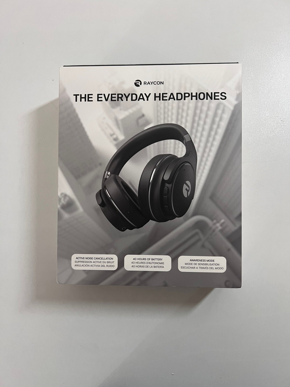 Raycon RBH820-BlK H20 Wireless Noise Cancelling Over Ear Headphones Black