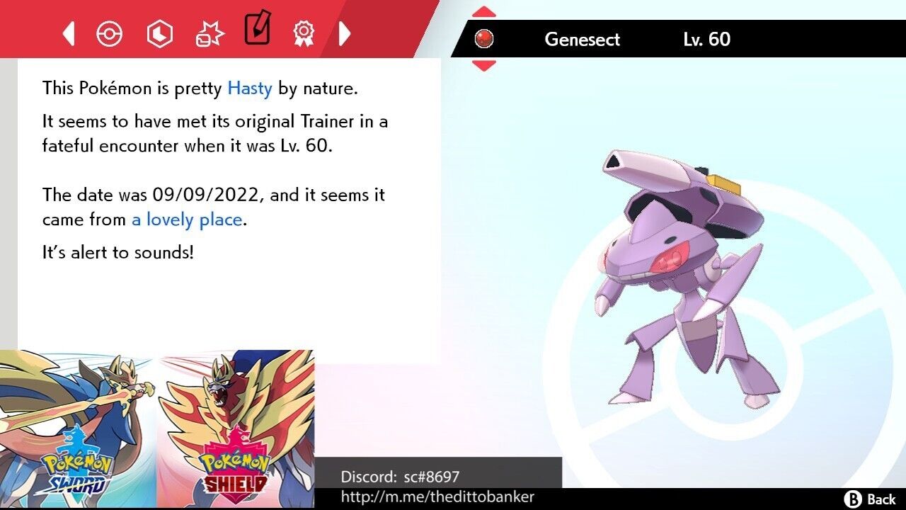 Shiny genesect trade