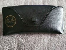 Ray-Ban Sunglasses Case by Luxottica Black Soft Leather