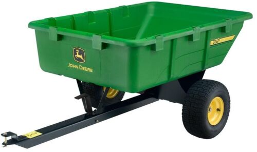 John Deere 650lb 10 cu. ft. Tow Behind Poly Utility Cart Haul Mulch Hitch Pin - Picture 2 of 2
