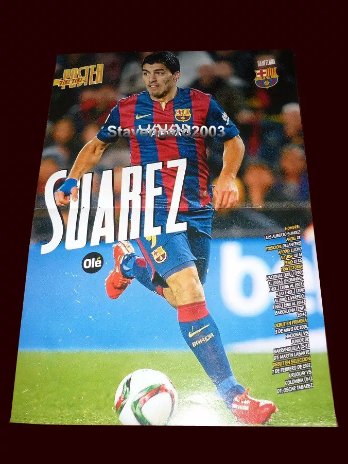CARLOS TEVEZ (Juventus) - LUIS SUAREZ (Barcelona) - Double Poster 16,14 x 10,83" - Image 2 of 2