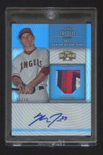 MIKE TROUT 2012 TOPPS TRIPLE THREADS RC AUTOGRAPH 4 COLOR PATCH #ED 03/10 BEAUTY