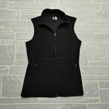 Ibex Performance Merino Wool Vest Womens Small Black Full Zip Pockets