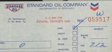 1967 Standard Oil Company Atlanta GA King Mountain Hatcheries Invoice 363