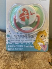 DISNEY BABY PRINCESS ARIEL LITTLE MERMAID PACIFIER w/COVER 0 months