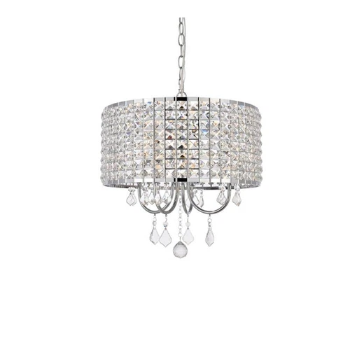 Living District Calista 4-Light Transitional Metal Pendant in Chrome - Picture 3 of 5