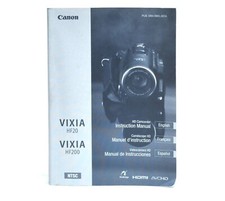 Canon VIXIA HF20/HF200 Camcorder Original Instruction Guide Manual