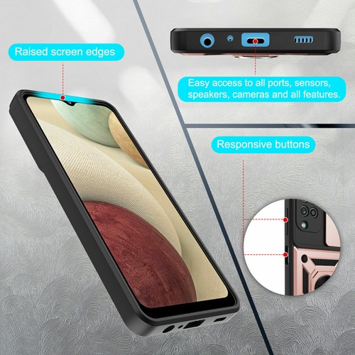 For Samsung A16 A36 A56 A15 A55 A14 A54 A33 A53 Shockproof Case Ring Stand Cover - Picture 52 of 56