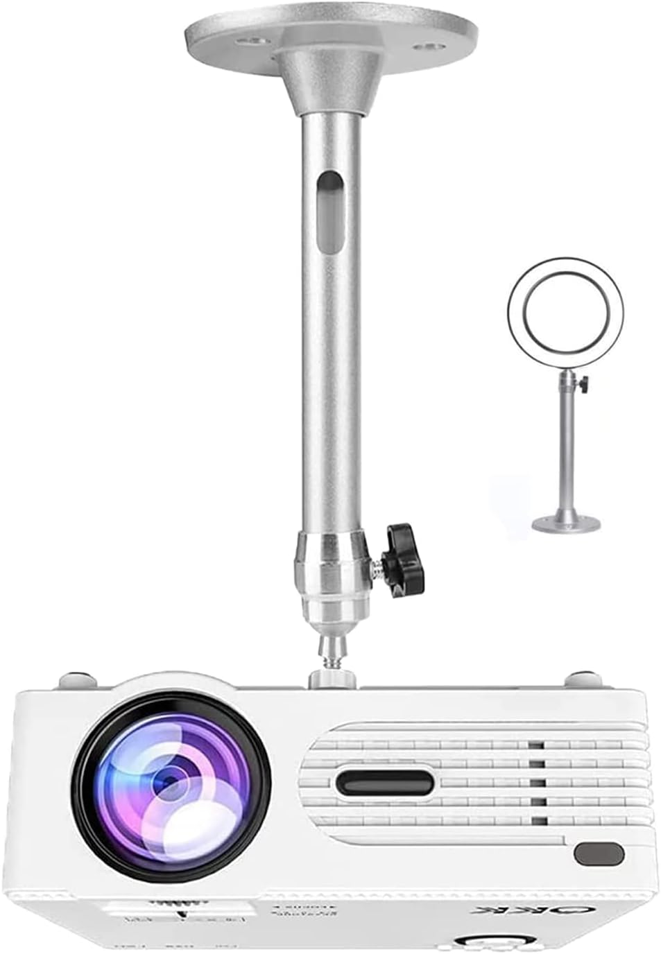 Universal Mini Projector Mount Ceiling Mount with 360 Rotation and 180 Tilt for-image