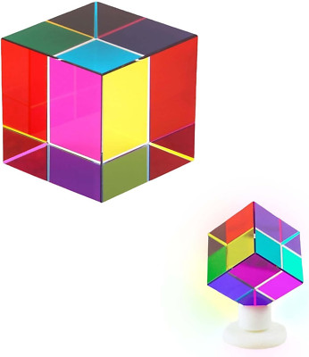 40mm Acrylic Cube Prism for Stunning RGB Color Dispersion and Effects