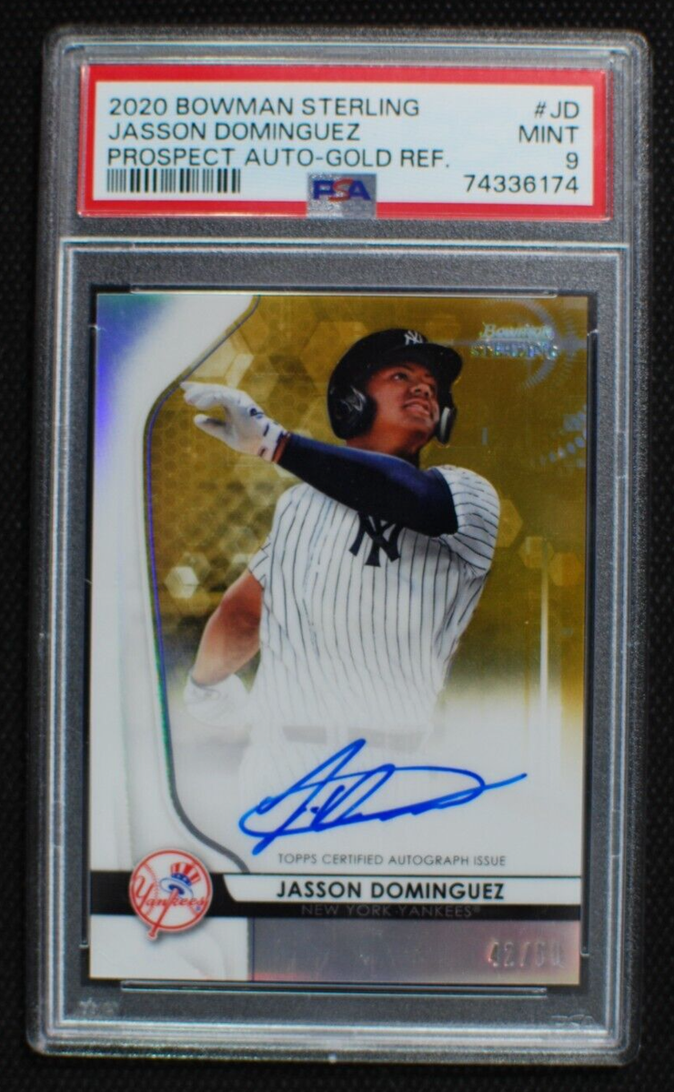 ⚾ JASSON DOMINGUEZ - 2020 Bowman Sterling GOLD REFRACTOR AUTO RC 