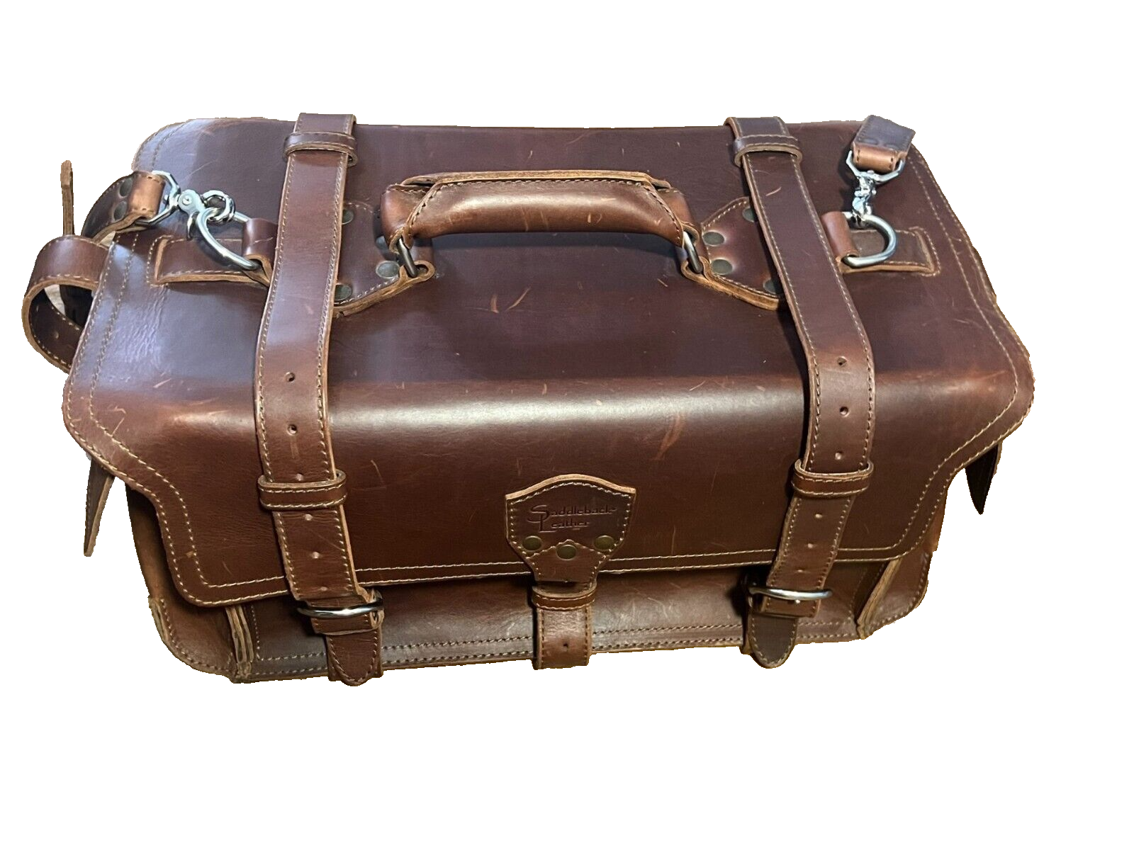 Very Hard to find Saddleback Leather Side Pocket Duffle eBay