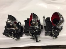 Vintage Speed Rochester 2g 3 X 2 Carb Set In Gloss Black Tri Power Hot Rod