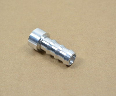5/8'' Male Barb Weld In Bung Fitting Aluminum .920'' Diameter Round Weld Flange