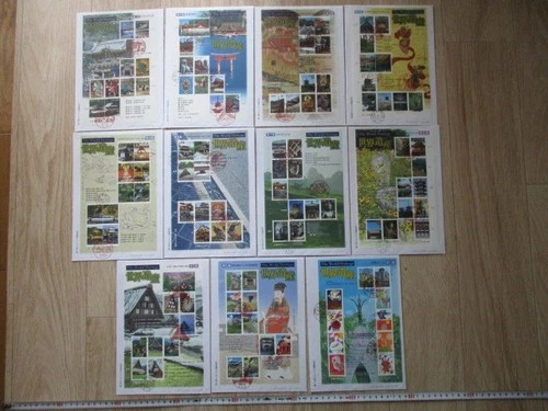Japan Stamp First Day Cover The World Heritage 11 Covers Large format 2001～2003