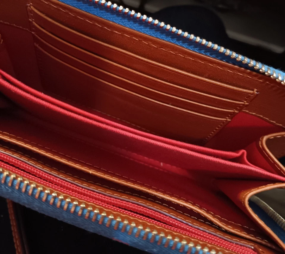 Dooney & Bourke Gretta Medium Zip Around Wallet Clutch Navy Color - Image 3 of 4