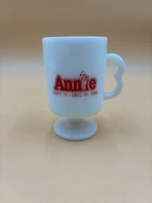 Annie 1985 Milkglass Pedistal Mug The Fireside Exotic Dining & Theatre Wisconsin