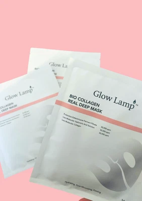 Collagen Sheet Mask Hydrating Moisturising Firming Korean Skincare Glow Lamp