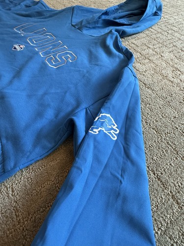 Detroit Lions Hoodie Mens XL NFL Football Scouting Combine Pullover NWOT Blue - Picture 6 of 14