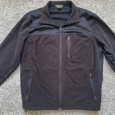 Eddie Bauer Black Windcutter Fleece Jacket Men TALL XL Classic Hiking Y2K