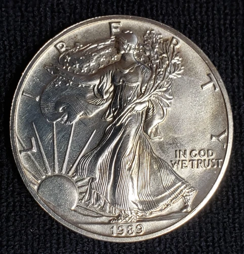 1989 American Silver Eagle 1 oz .999 Fine Silver Bullion Uncirculated