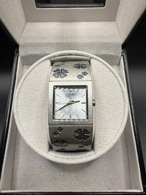 Lucky Brand Women s Clover Link Watch 16/1025 YZ1E Quartz Silver New Battery