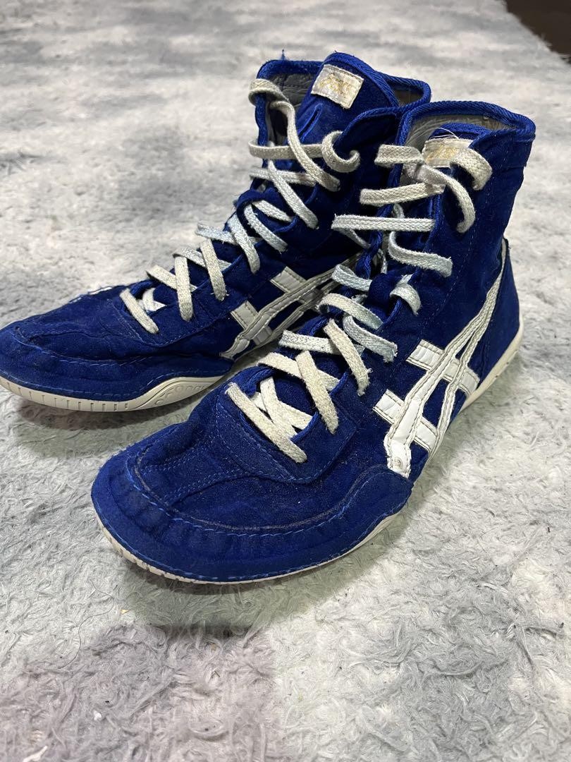 Blue White Asics Tigers Wrestling Shoes Asics Wrestling Shoes