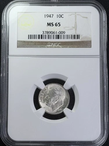1947 Roosevelt Dime 10C PCGS MS65