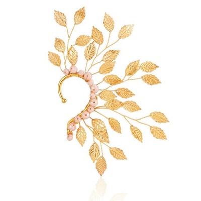 Elf Ear Cuff Fairy Single Left Handmade Non Piercing Earring for Women (Golden L