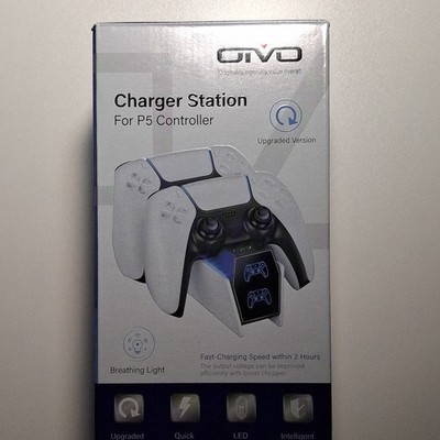 OIVO IV-P5211B Ladestation für PS5 Controller, LED, Anti-Kratz, Schnellladung