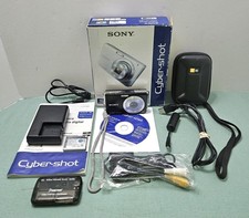 Sony Cyber-Shot DSC-W190 Digital Camera W Box Charger SD Tested Works READ
